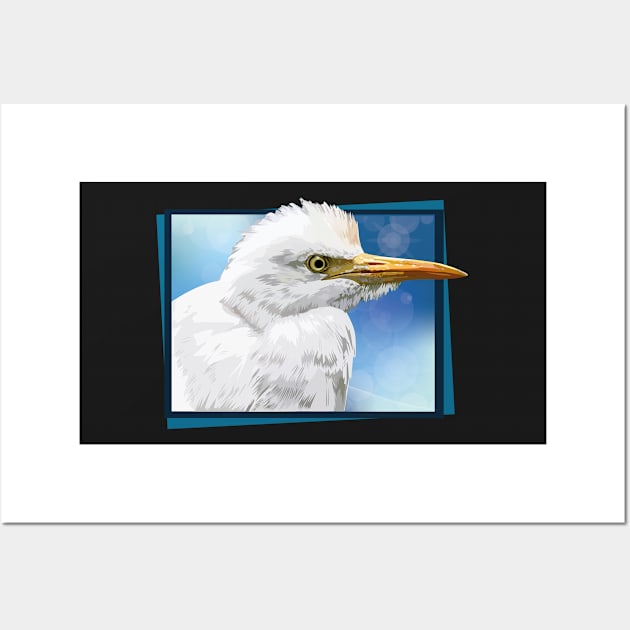 Cattle egret Wall Art by obscurite